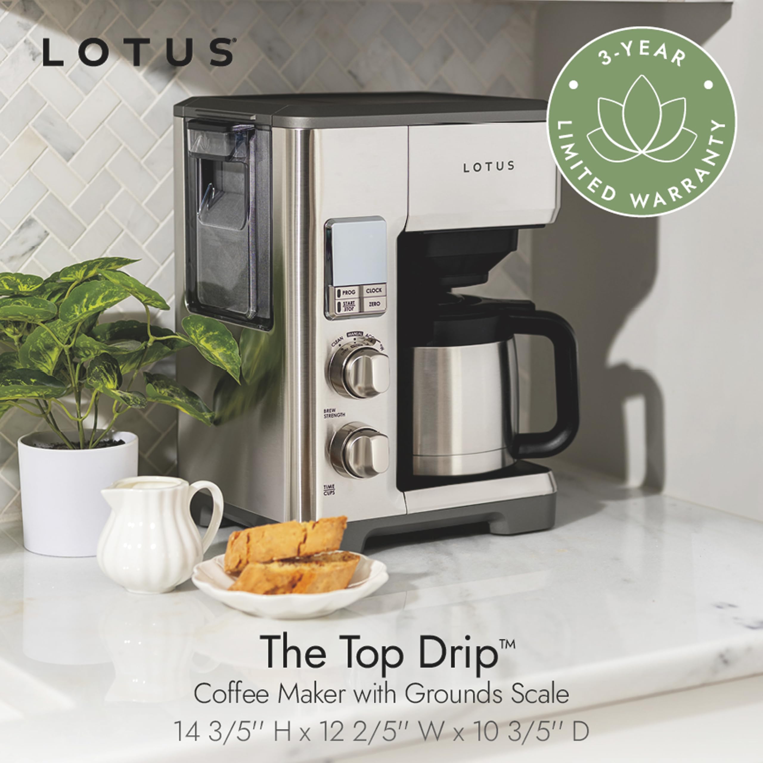 10 Cup Programmable Drip Coffee Maker with Scale