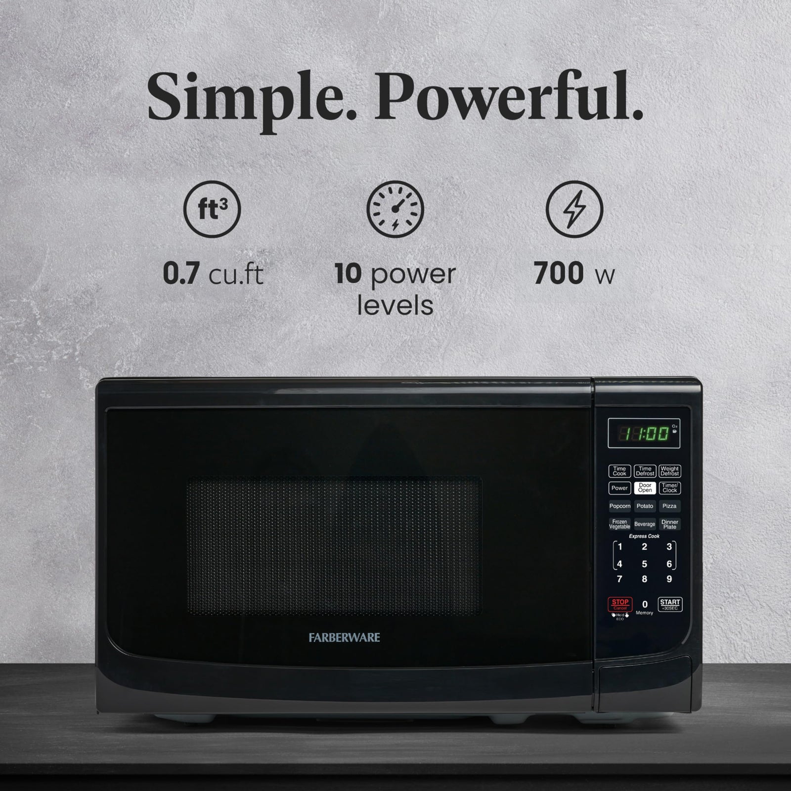 Farberware Compact Countertop Microwave Oven