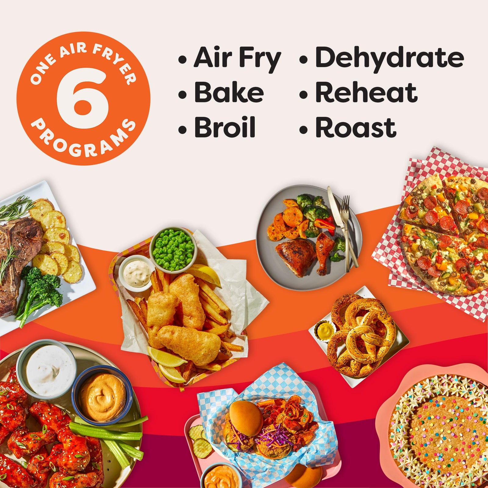 4 QT Mini 6-in-1 Air Fryer